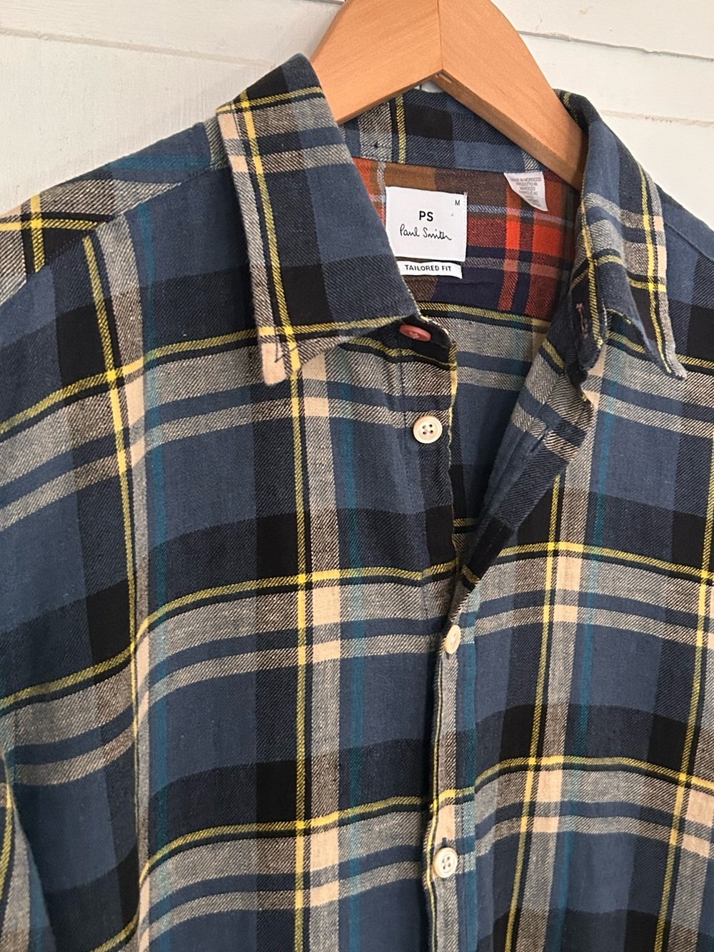 Paul Smith Mens Size M Tailored Fit Long Sleeve Button Down Plaid Shirt - Picture 4 of 12